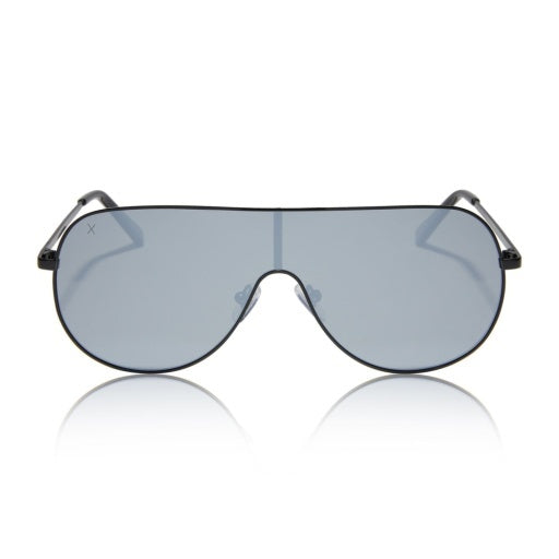 Tarzana Black  Grey With Silver Sunglasses