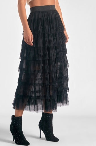 ELAN Tuille Midi Skirt