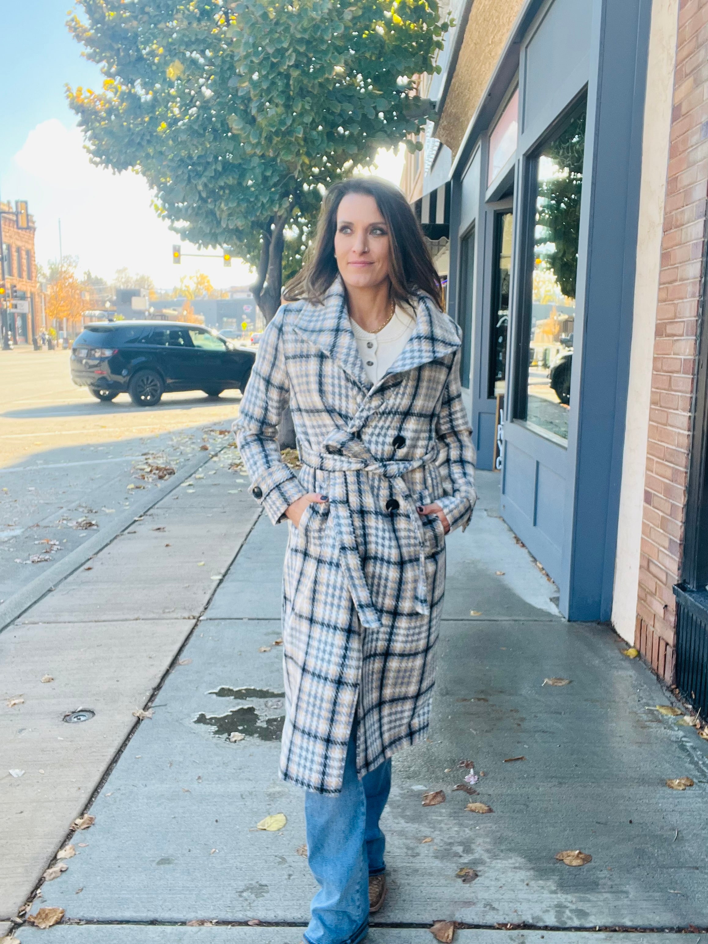 Double Button Trench Coat