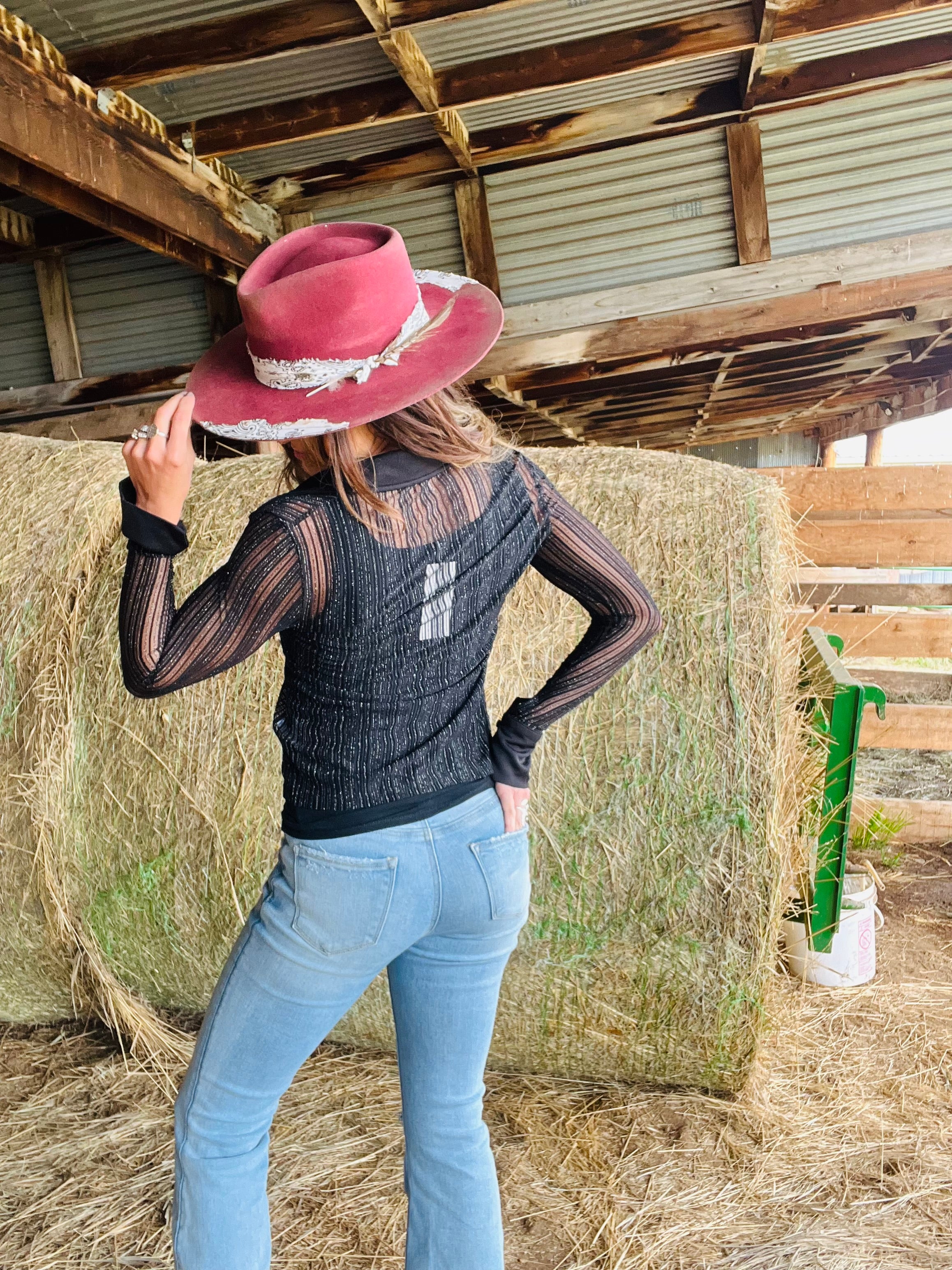 Black Shimmer Long Sleeve