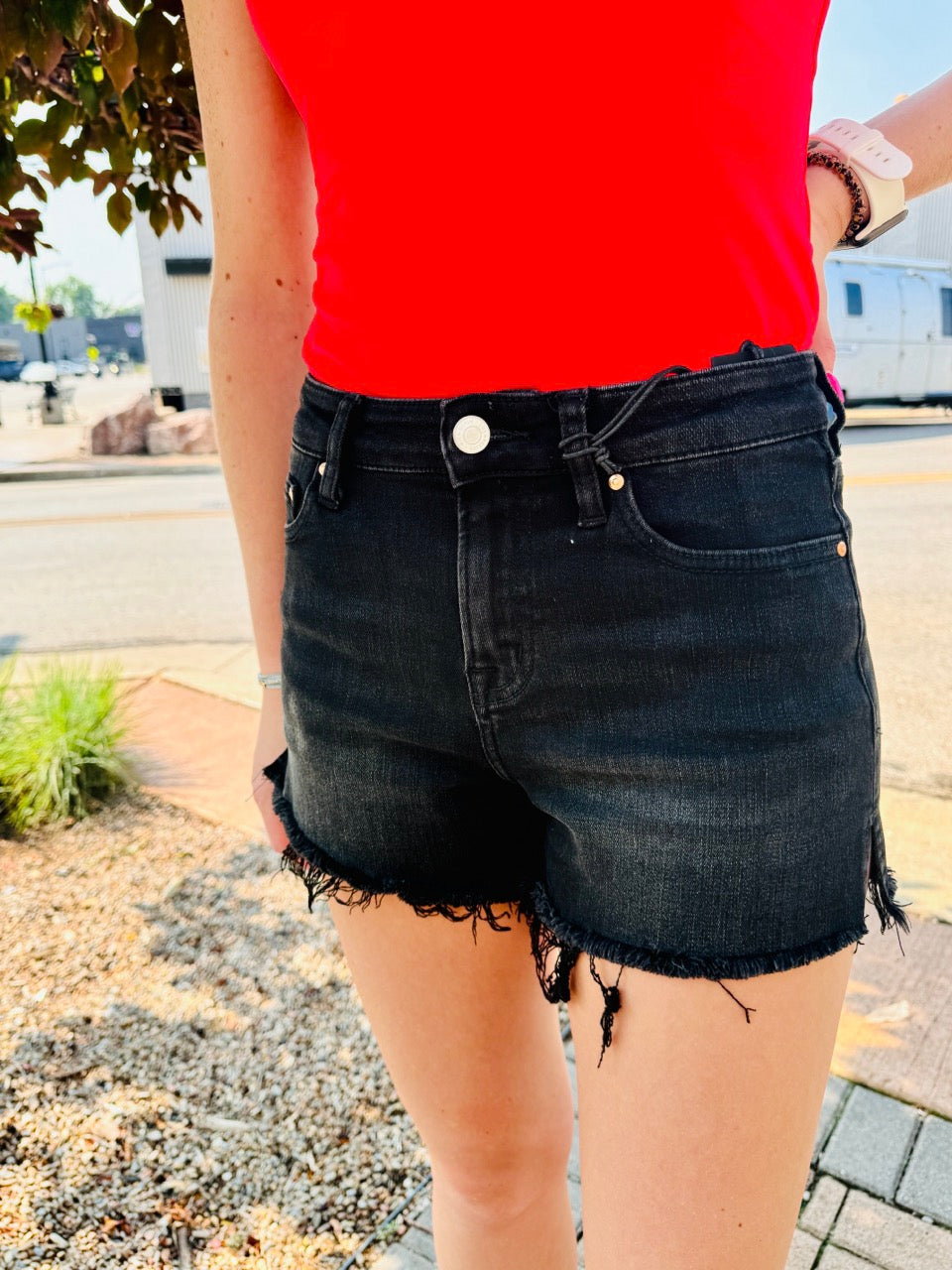 MICA HR Black Denim Short