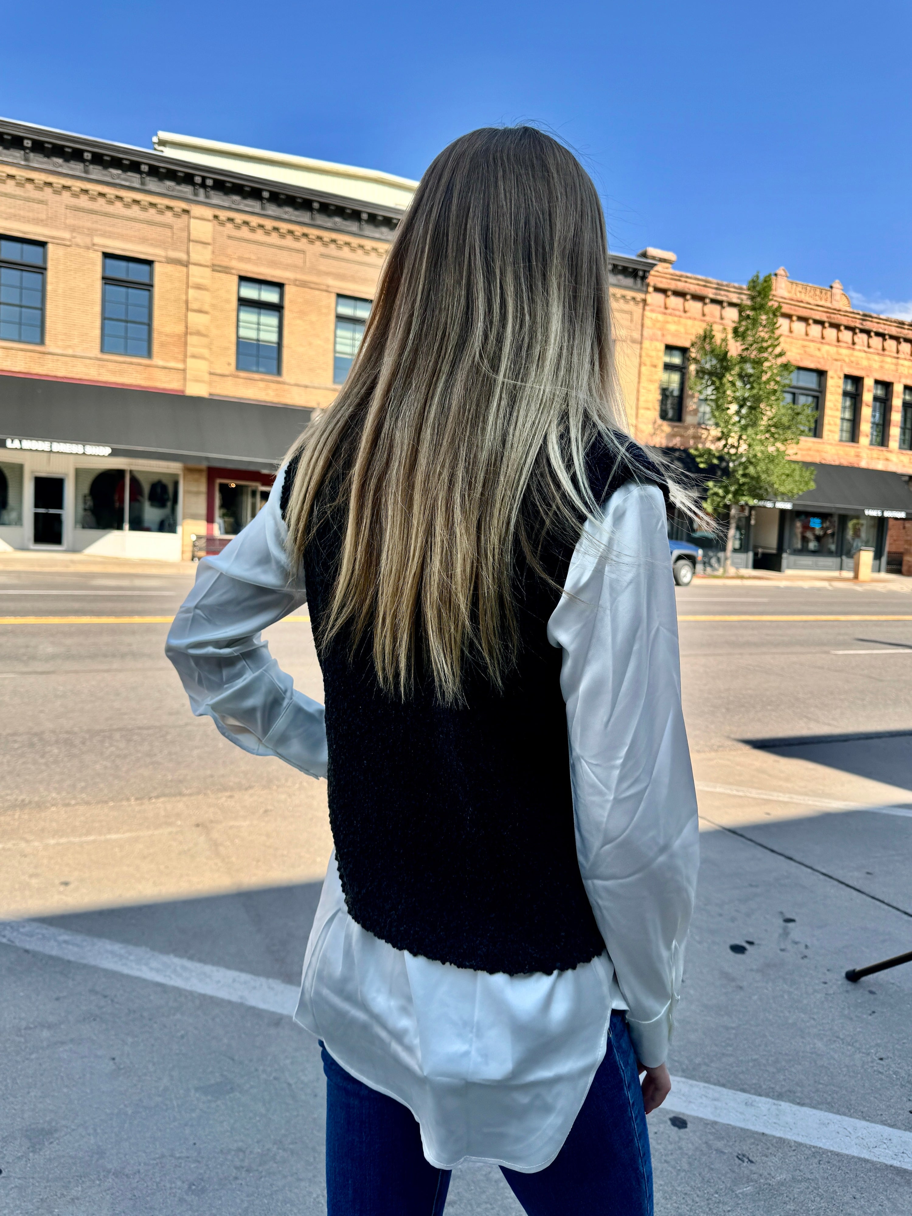 Button Down Silky Long Sleeve